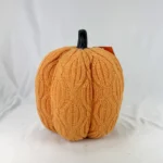 Target Hyde & Eek Knit Cable Pumpkin Orange 9" Fall Halloween Decor