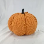 Target Hyde & Eek Knit Cable Pumpkin Orange 6" Medium Fall Decor