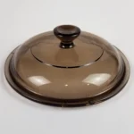PYREX (Corning) VISIONS V1C Lid - Amber Glass 6 3/8" Round