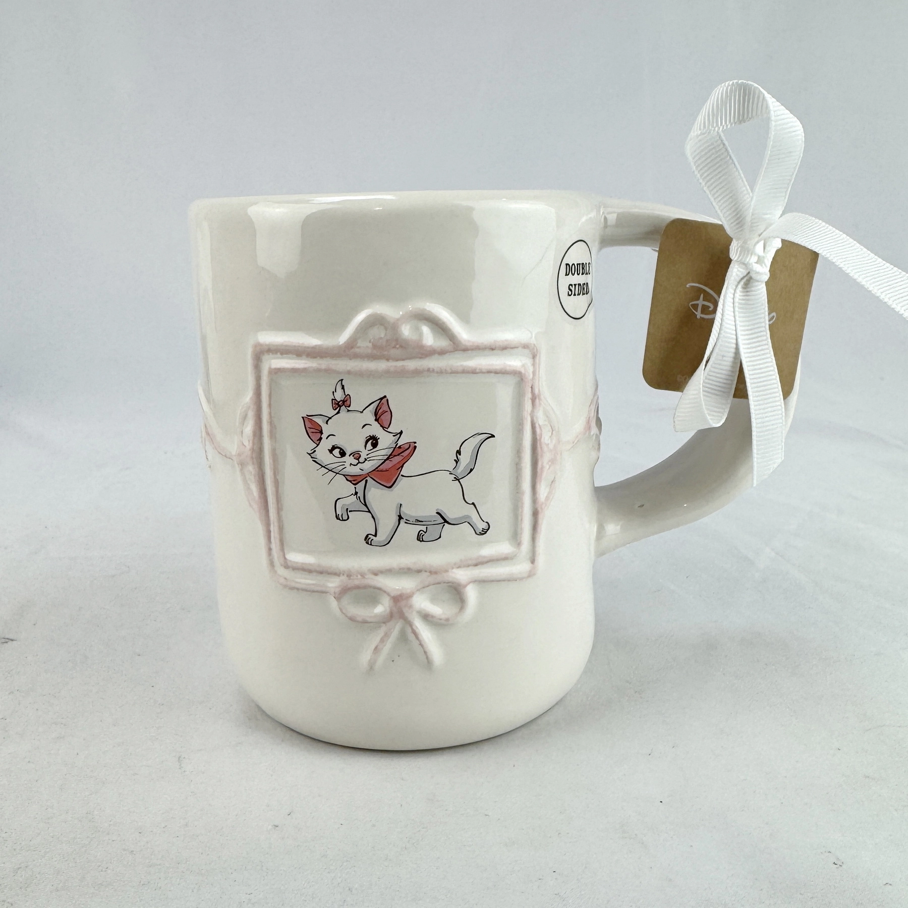 Disney Rae Dunn MARIE Embossed Everybody Wants to Be a Cat Double Sided Mug - Image 2