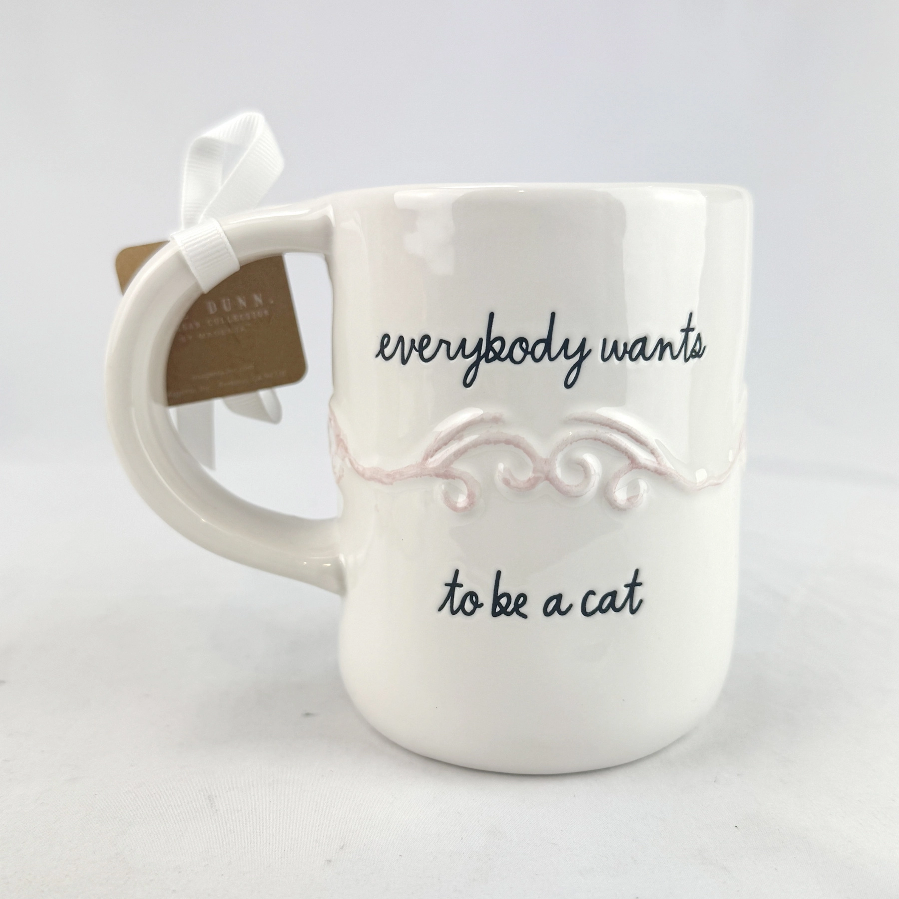 Disney Rae Dunn MARIE Embossed Everybody Wants to Be a Cat Double Sided Mug - Image 3