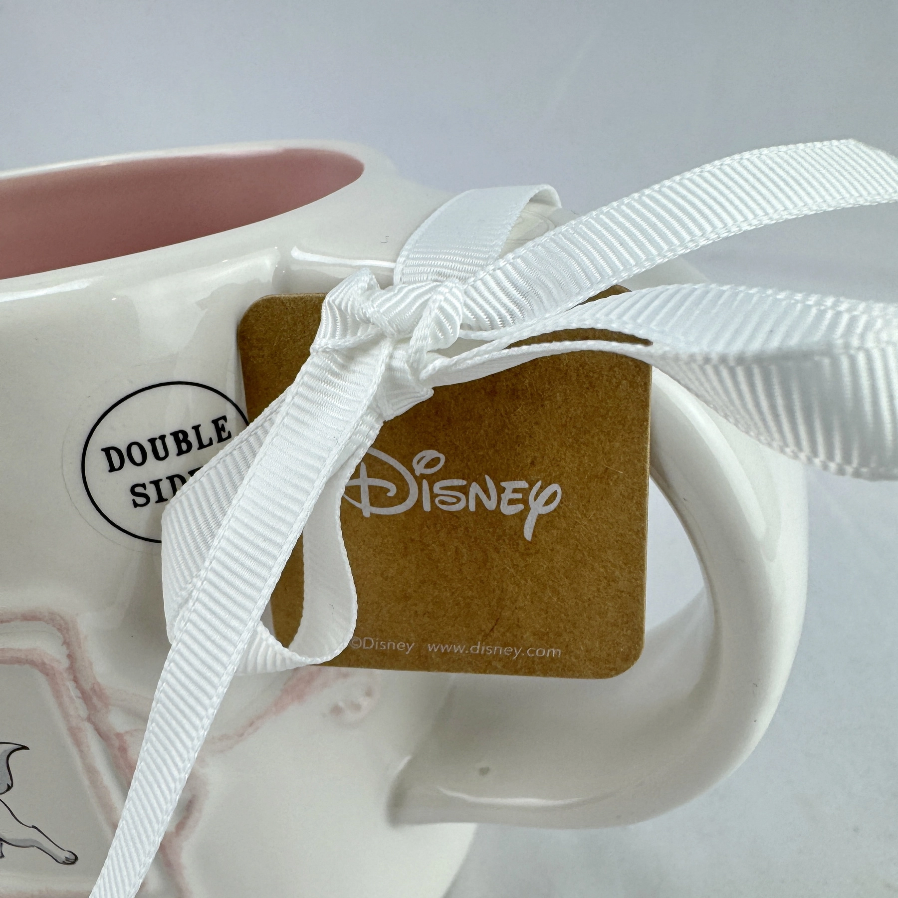 Disney Rae Dunn MARIE Embossed Everybody Wants to Be a Cat Double Sided Mug - Image 4