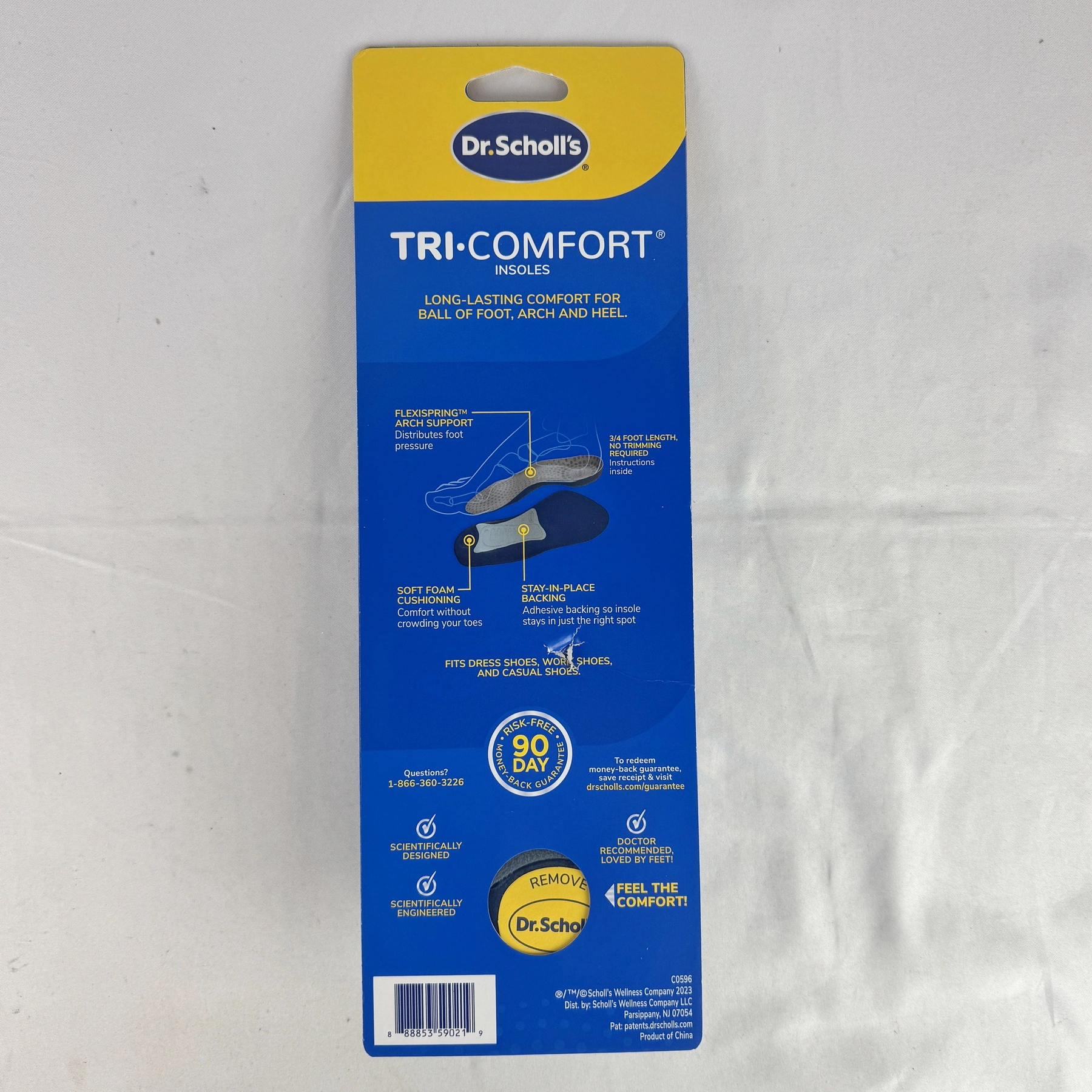 Dr. Scholl's Tri-Comfort Insoles Men's Size 8-14 Ball Arch Heel 1 Pair - Image 4