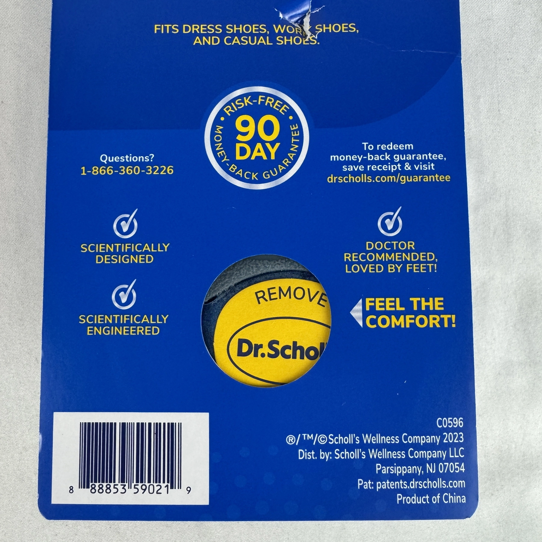 Dr. Scholl's Tri-Comfort Insoles Men's Size 8-14 Ball Arch Heel 1 Pair - Image 5