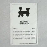 Monopoly 2017 Token Madness  READING RAILROAD Title Card Replacement Piece