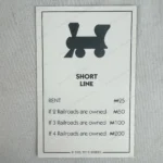 Monopoly 2017 Token Madness  SHORT LINE Title Card Replacement Piece