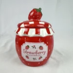 Target Bullseye's Playground Strawberry Jam Ceramic Canister Jar w Lid Red 2026