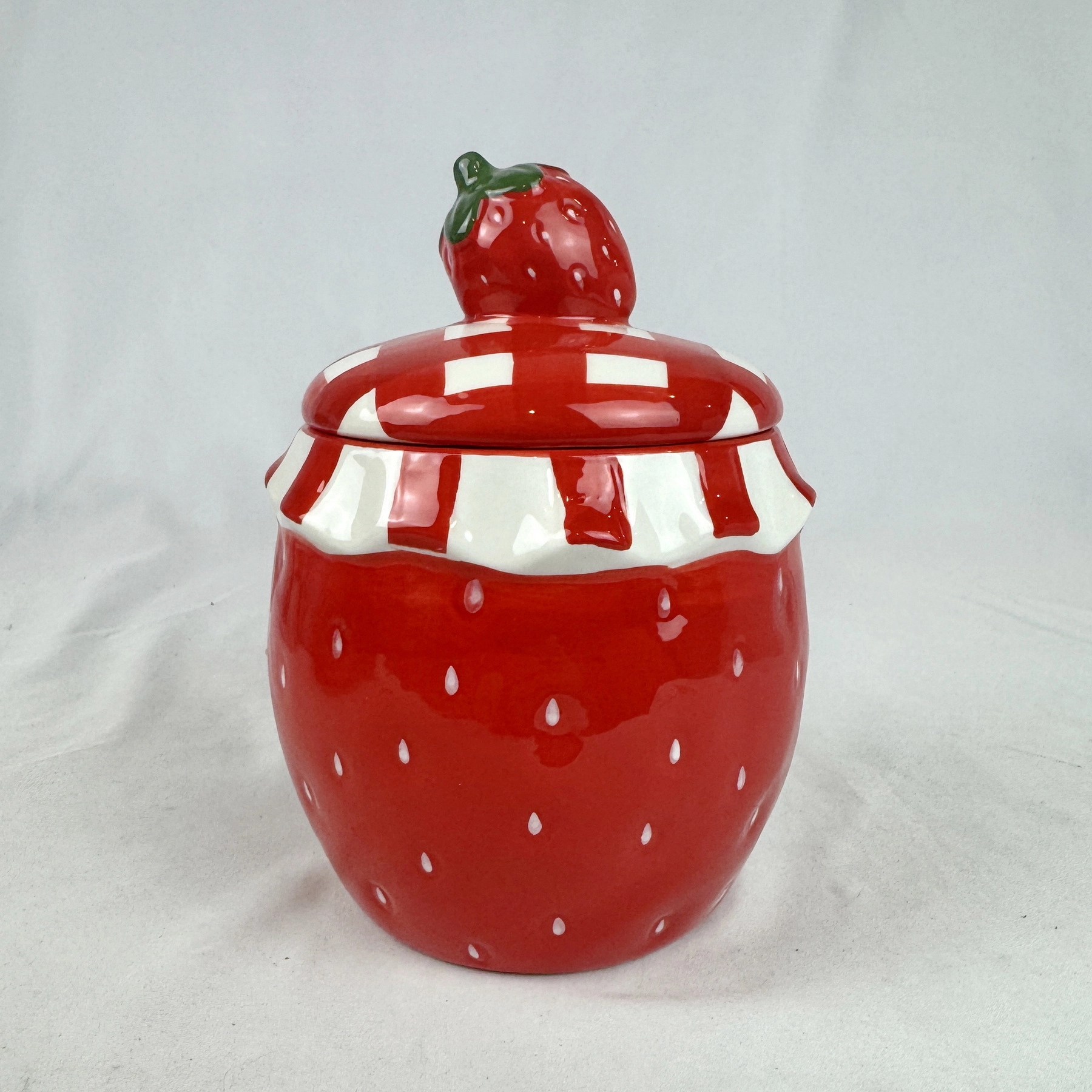 Target Bullseye's Playground Strawberry Jam Ceramic Canister Jar w Lid Red 2026 - Image 3