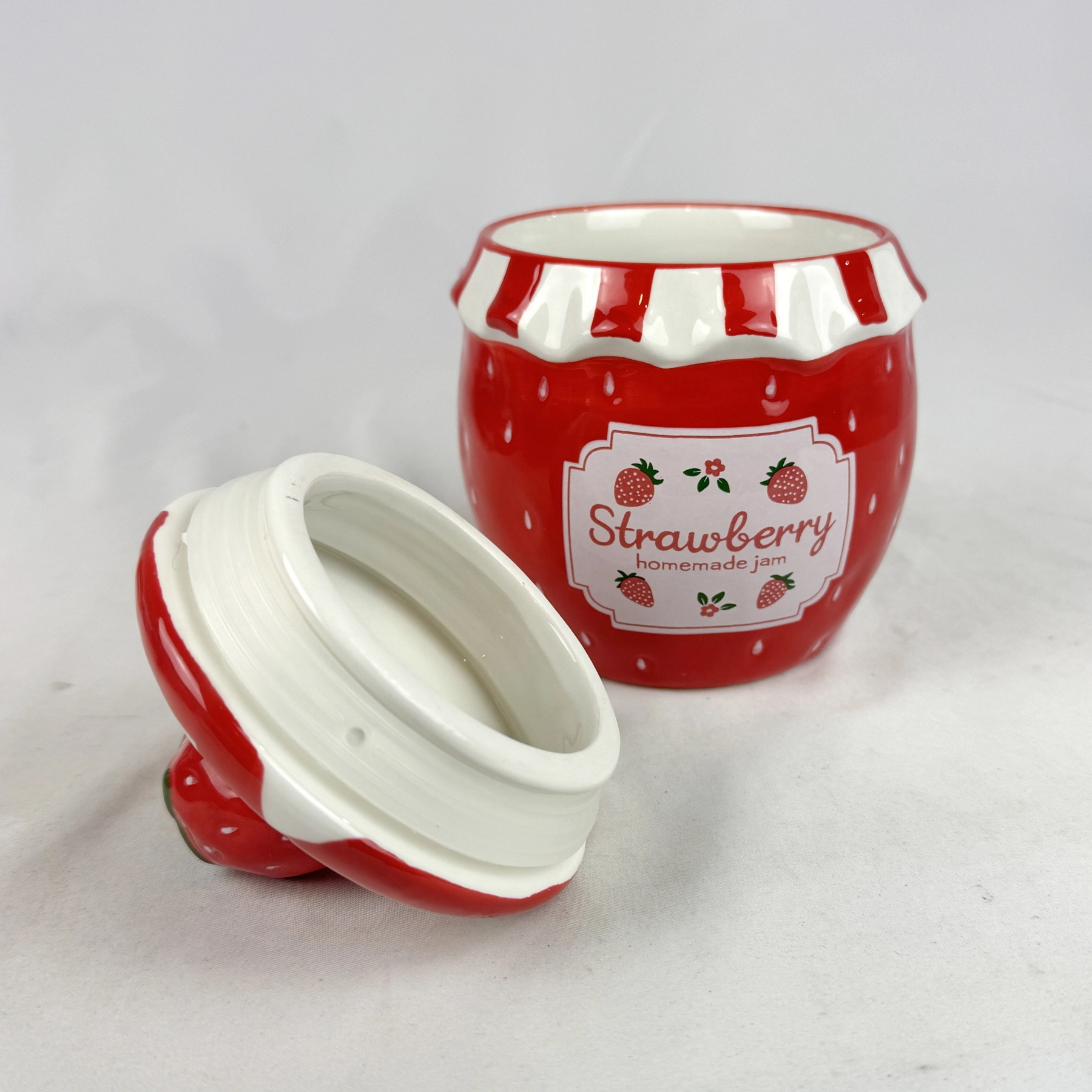 Target Bullseye's Playground Strawberry Jam Ceramic Canister Jar w Lid Red 2026 - Image 4