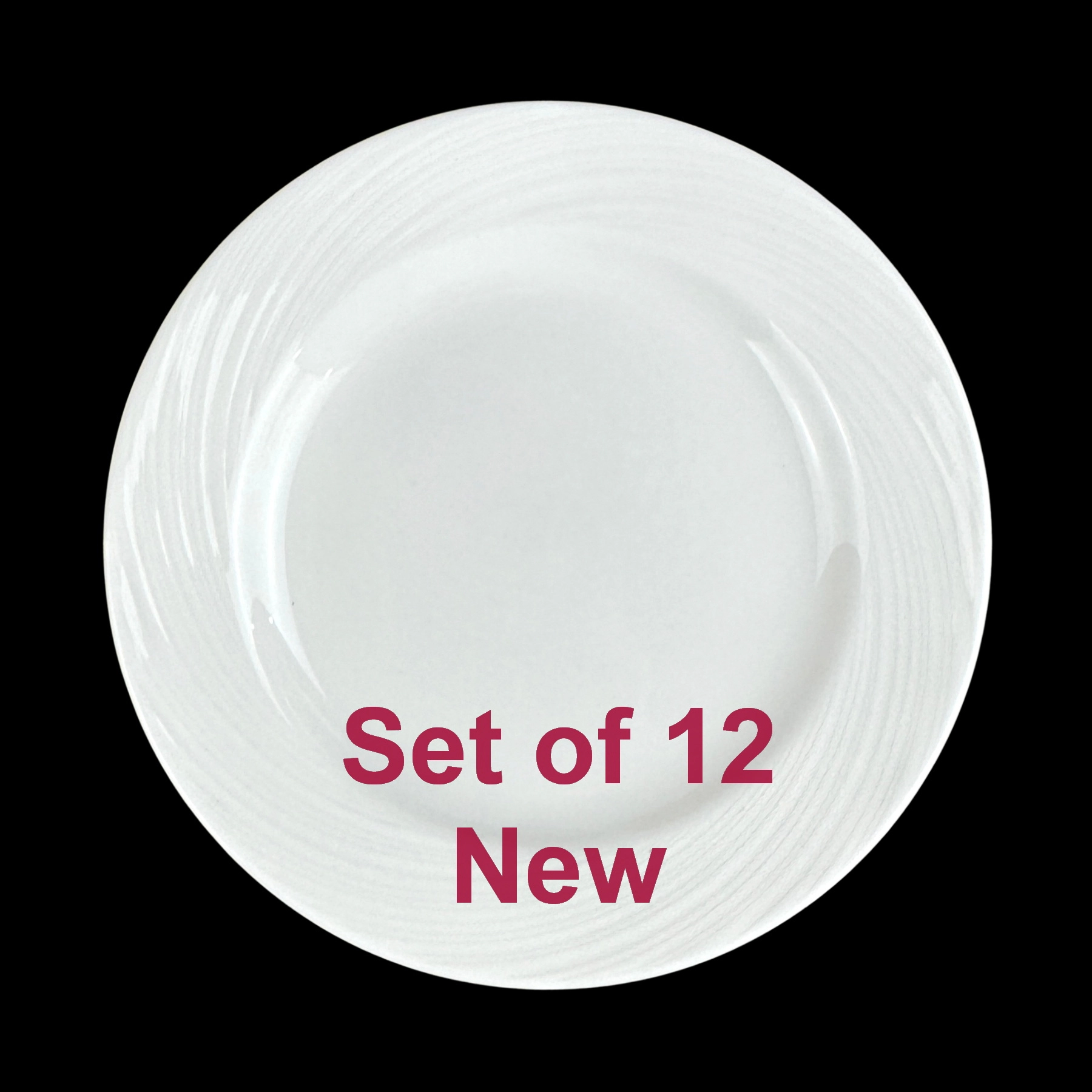 Steelite DISTINCTION SPYRO 6 1/2" Bread Plate 12pk White Embossed Restaurantware