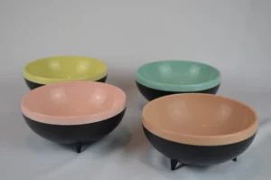 REINECKE Footed Therm-O-Bowls ~ Retro Mod Vintage ~ Set of 4