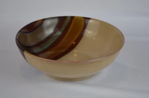 Sango AVANTI BROWN 7.5" Stoneware Bowl ~ Hand-Brushed Brown Tone