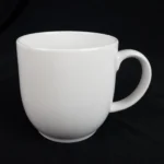 Crate & Barrel 3 1/2in All White Mug Porcelain Hungry