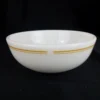 Corning Deco Dinner Ware Cereal Bowl Split Yellow Bands Milk Glass MCM