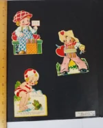 Vintage Valentines Cards Salesman Sample Pages Articulating Lot of 12