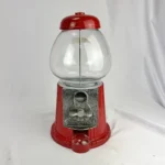 Carousel Ford Gum No. 16 Junior Red Glass Globe Gumball Machine Coin Bank