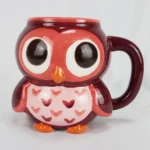 MESA HOME PRODUCTS Owl 3D Mug Cup Hand Painted Ceramic