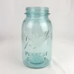 Vintage BLUE BALL Perfect Mason 1QT Canning Jar #3