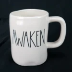 RAE DUNN by Magenta Stem Print 'AWAKEN' Coffee Mug Chunky Inspiration