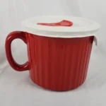 CorningWare Pop Ins Colours 20oz Meal Mug with Vented Lid RED