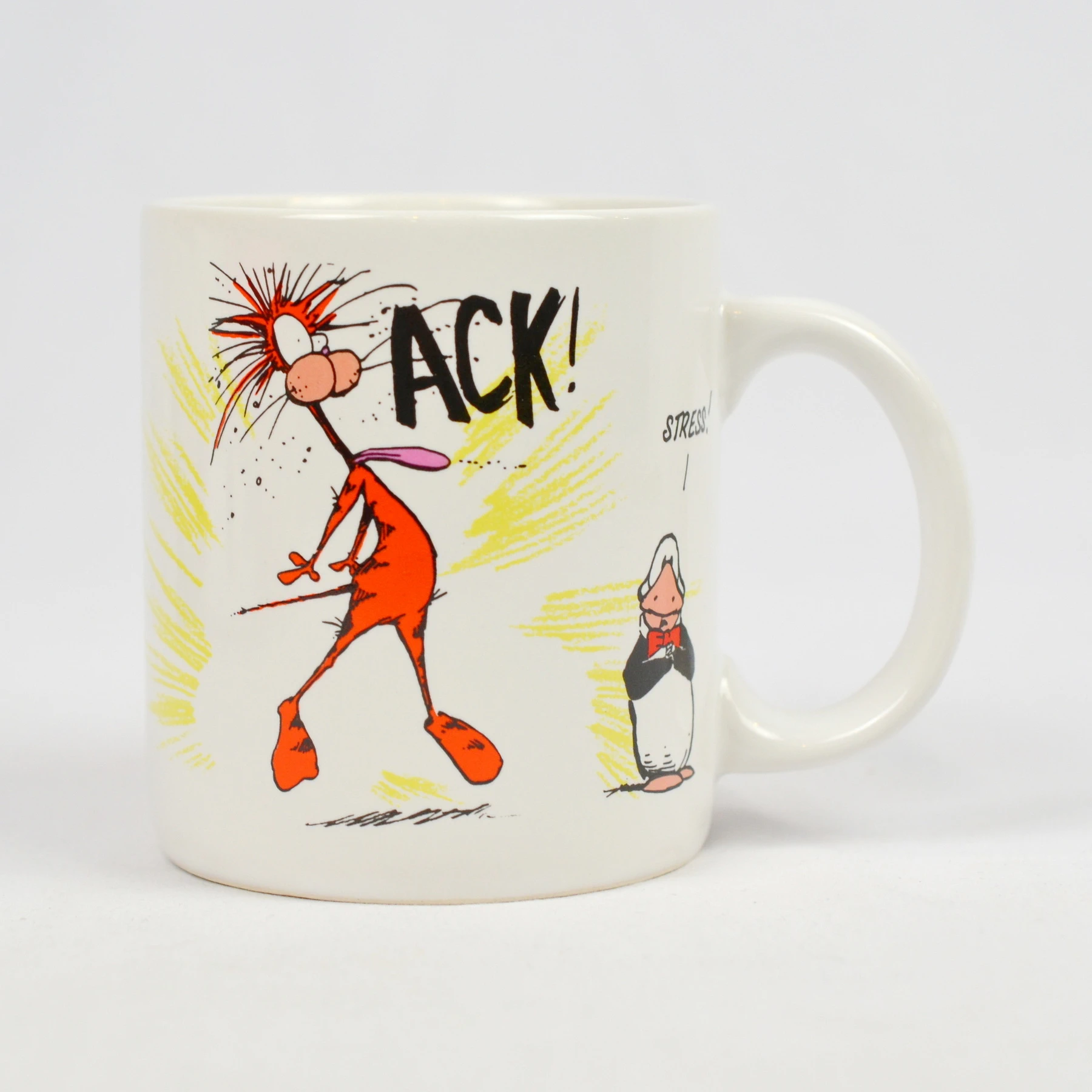 Bloom County OPUS N' BILL Mug Ack! Stress Humor 1991 - Image 2