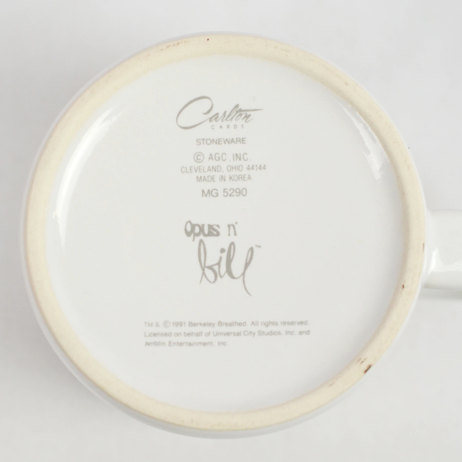 Bloom County OPUS N' BILL Mug Ack! Stress Humor 1991 - Image 5