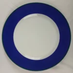 Pier 1 Imports TWO TONE Dinner Plate (Blue Rim)