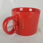 Starbucks Coffee 2017 Mug 12 oz Christmas Holiday Red Gold Lettering