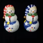 Noritake EPOCH Mr Snowman Figurine Salt and Pepper Set NEW