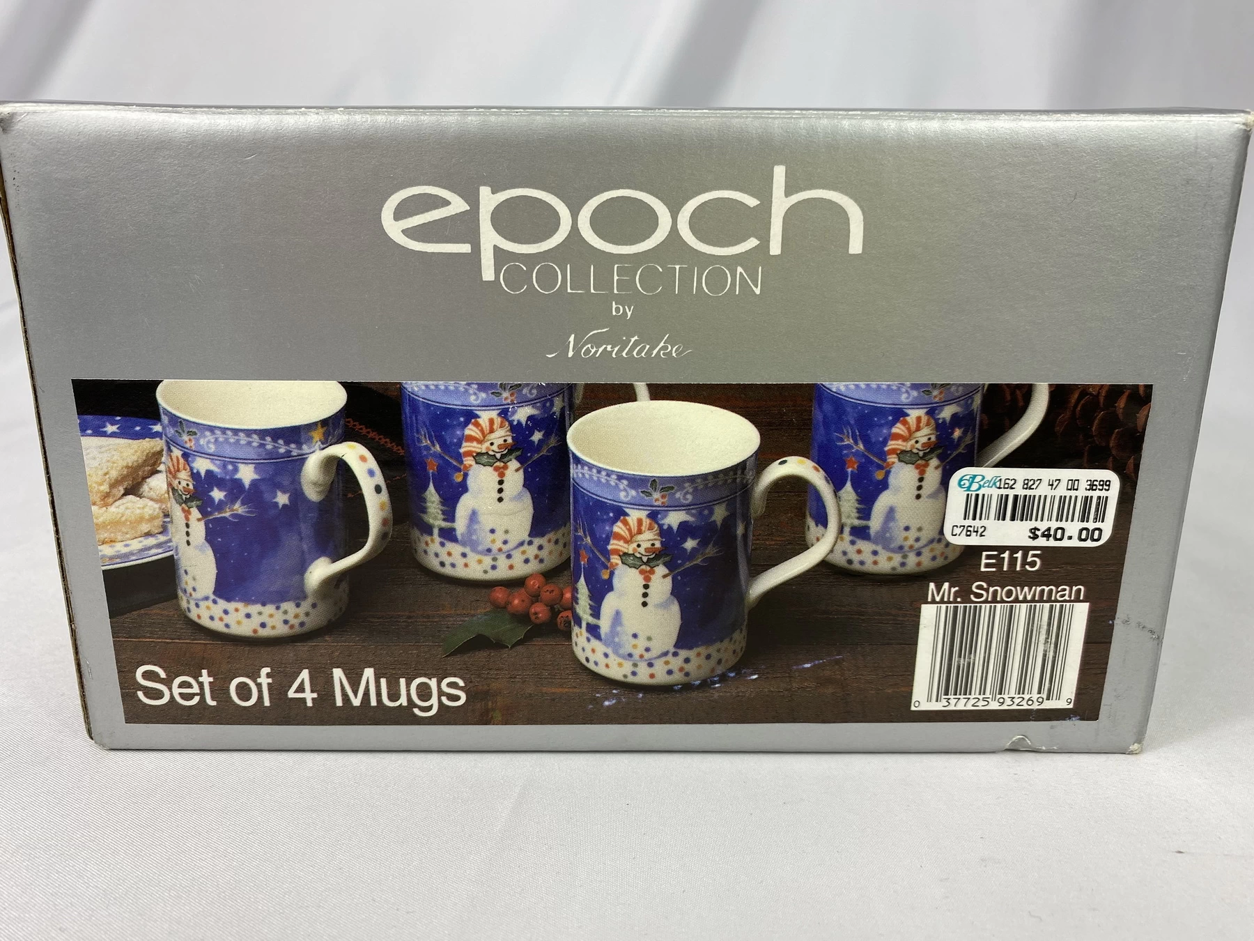 Noritake Epoch Collection E115 Mr. Snowman Set of 4 Mugs - Image 2