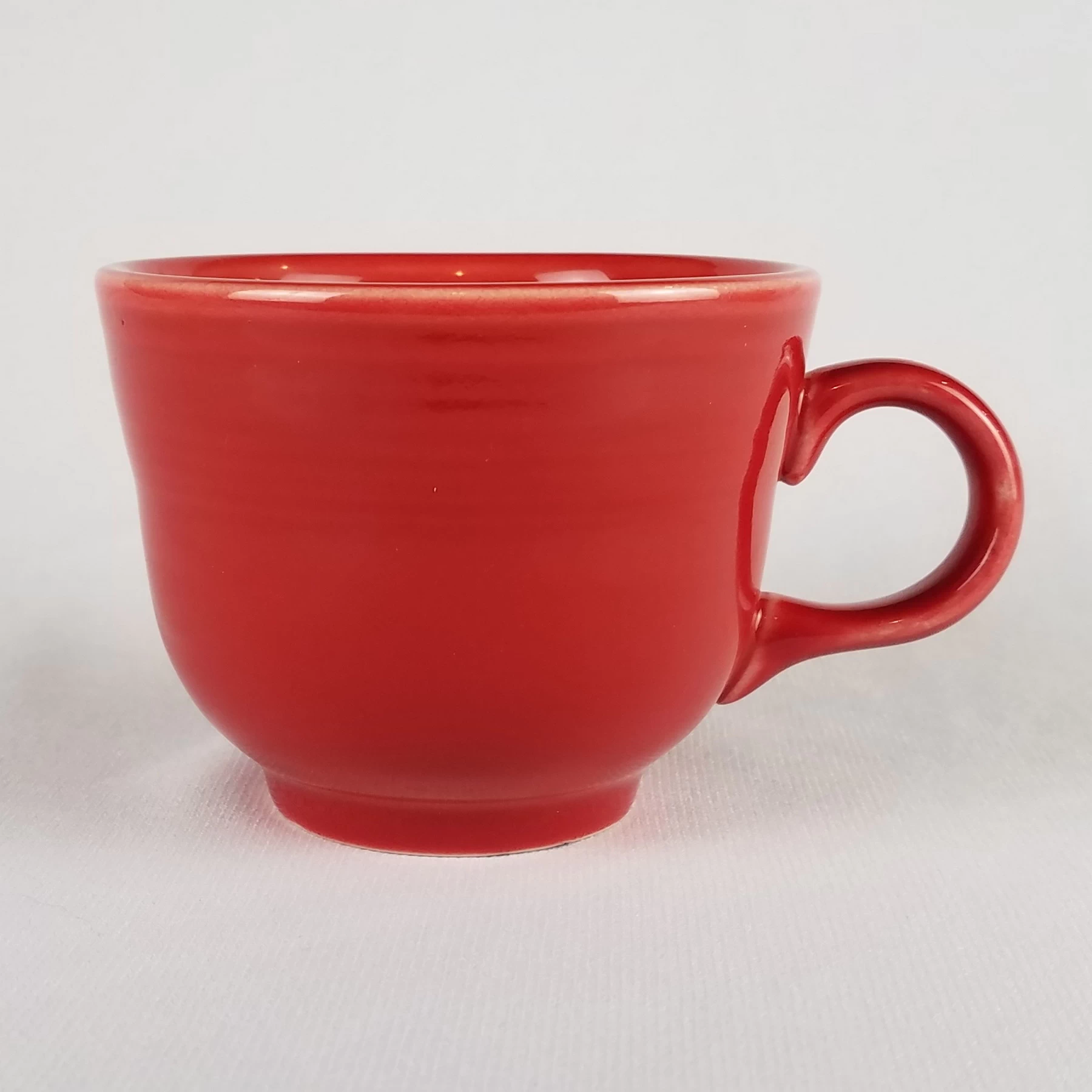 Fiesta SCARLET Homer Laughlin Flat Cup - Fiestaware - Image 2