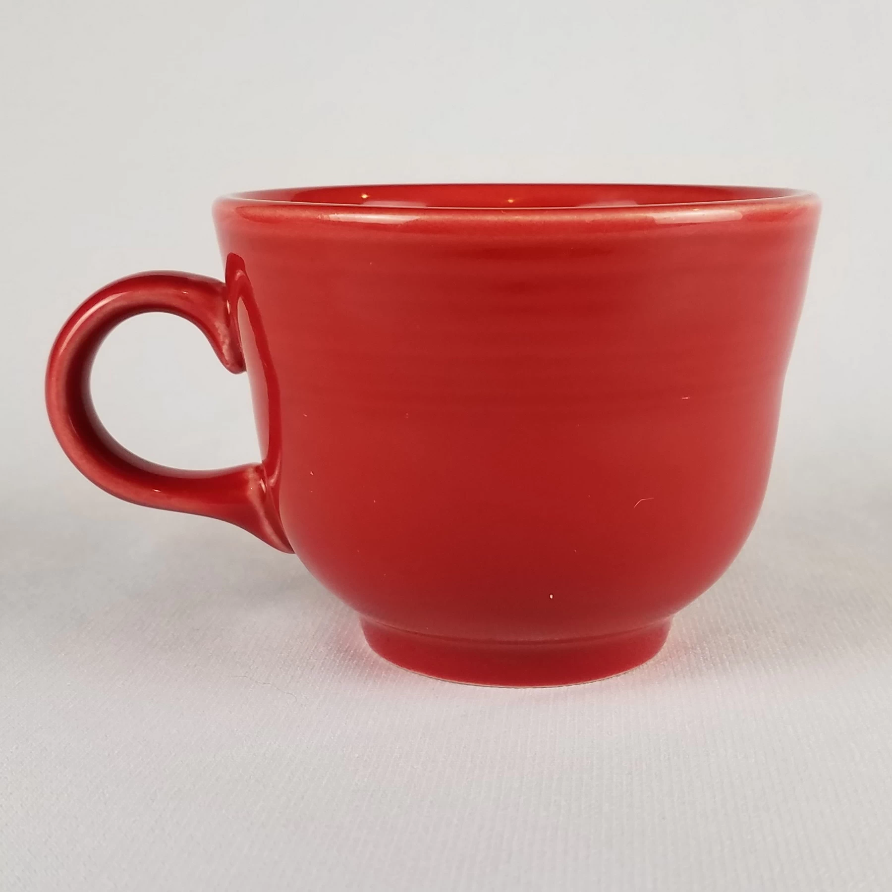 Fiesta SCARLET Homer Laughlin Flat Cup - Fiestaware - Image 3