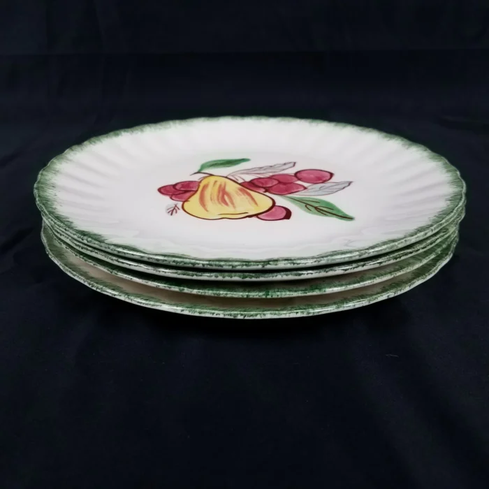 Salad Plates, Blue Ridge Southern Pottery, COUNTY FAIR GREEN, Set of 4 - GN7252