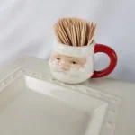 Faux Nora Fleming Mini Inspired SANTA CLAUSE MUG/TOOTH PICK HOLDER Plate Charm