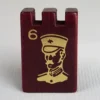 #6 LIEUTENANT (Red) - Stratego (1961) - Replacement Game Piece - Wood