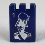 #1 MARSHALL (Blue) - Stratego (1961) - Replacement Game Piece - Wood