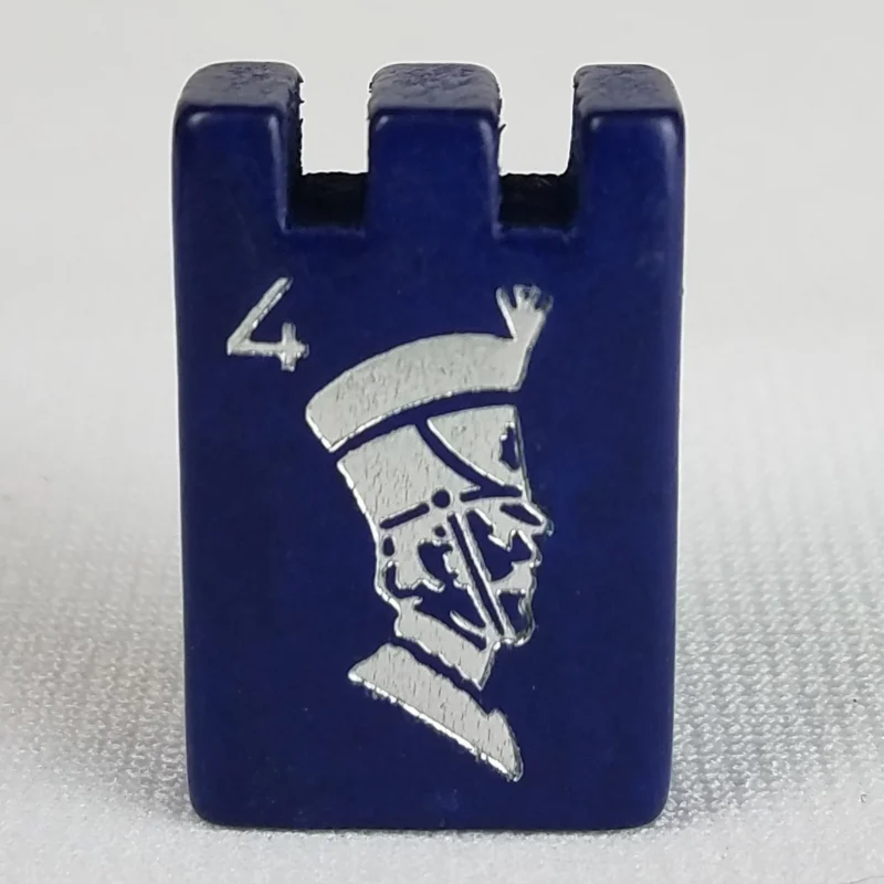 #4 MAJOR (Blue) - Stratego (1961) - Replacement Game Piece - Wood