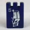 #5 CAPTAIN (Blue) - Stratego (1961) - Replacement Game Piece - Wood