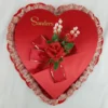 Vintage Sanders Chantilly Heart Valentine Day Heart Shape Candy Box