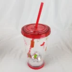 Cool Gear Snow Globe 12oz Tumbler with Straw - Santa Clause