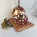 San Francisco 49ers Football Mini Helmet Table Lamp Riddell NFL Football 18"