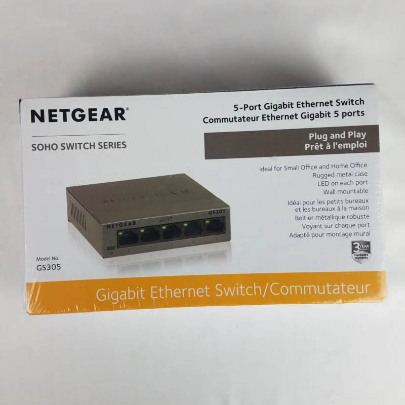 NETGEAR 5-Port Gigabit Ethernet Ethernet Switch GS305 NEW