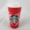 Starbucks Coffee 2021 Holiday Reusable Red Hot Grande Cup 16oz BPA Plastic Plastic
