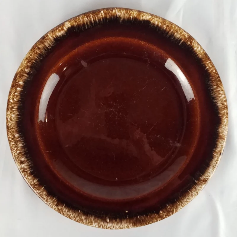 Hull BROWN DRIP Dinner Plate Stoneware Pottery