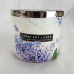 White Barn Bath & Body Works FRESH CUT LILACS Scented 14.5 oz Jar Candle 3 Wick