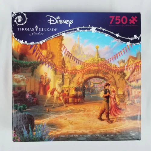 Disney Thomas Kinkade Ceaco Rapunzel Dancing in the Sunlit Courtyard 750pc Jigsaw Puzzle