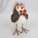 Hobby Lobby Fall 2022 Fabric Bird Brown Tweed Bird Tabletop Decor