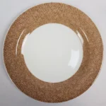Pier 1 Imports TEXTURED BANDS BROWN Dinner Plate