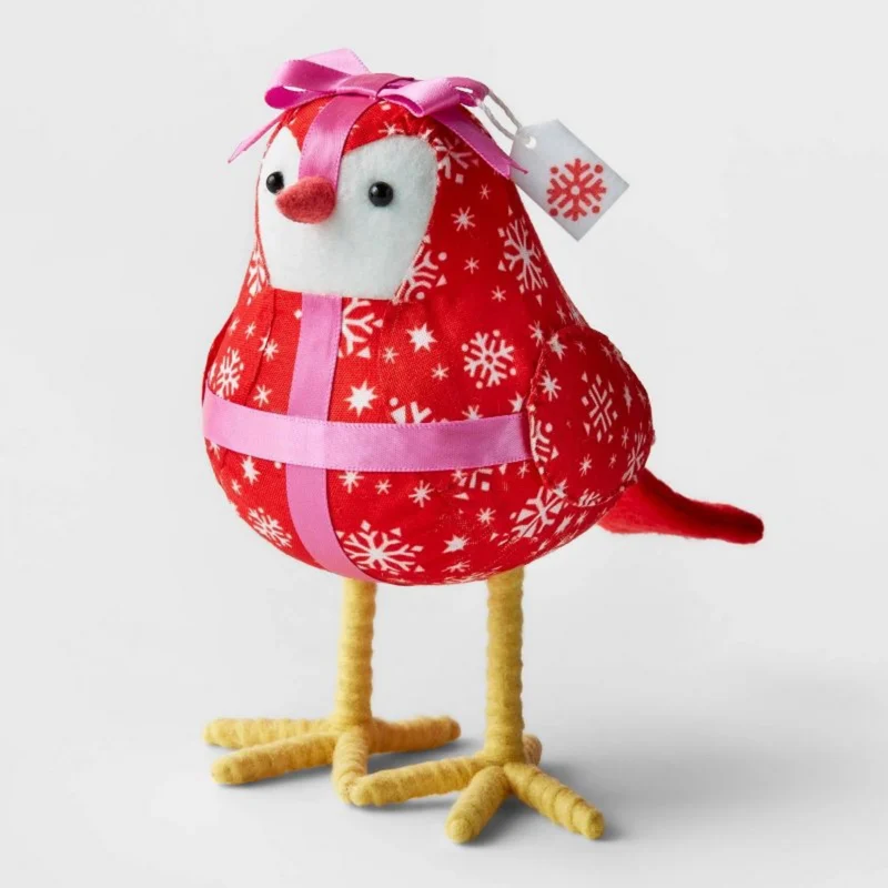 Target (Wondershop) 2022 Featherly Friends BOW Fabric Bird Christmas