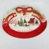 Fitz & Floyd Holiday Sentiment Tray 'Home Warms the Heart' Christmas w/Box